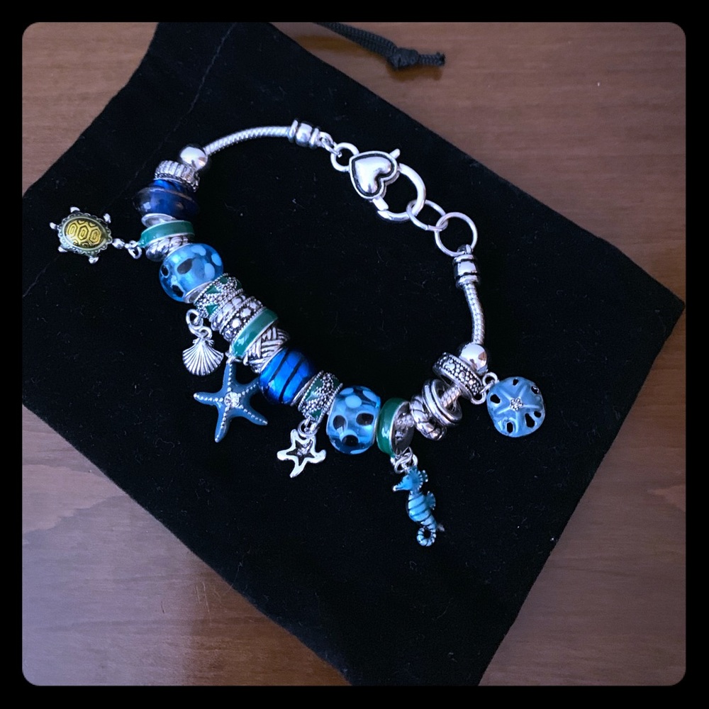 Beach charm bracelet